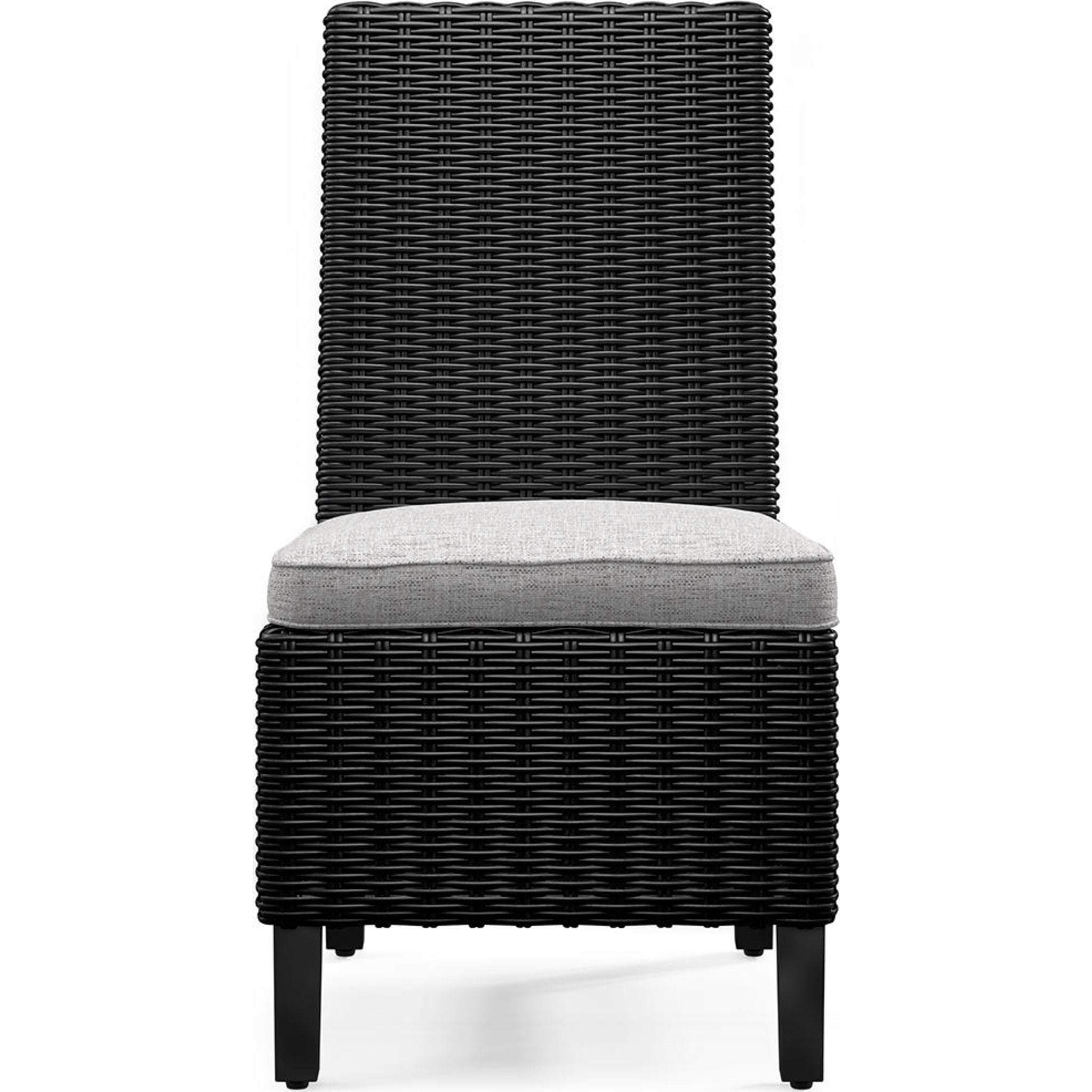 Beachcroft Outdoor Patio Chairs with Cushions (Set of 2) - Waterproof Black & Light Gray Lounge Chairs for Backyard, Poolside, Deck, and Garden Relaxation
