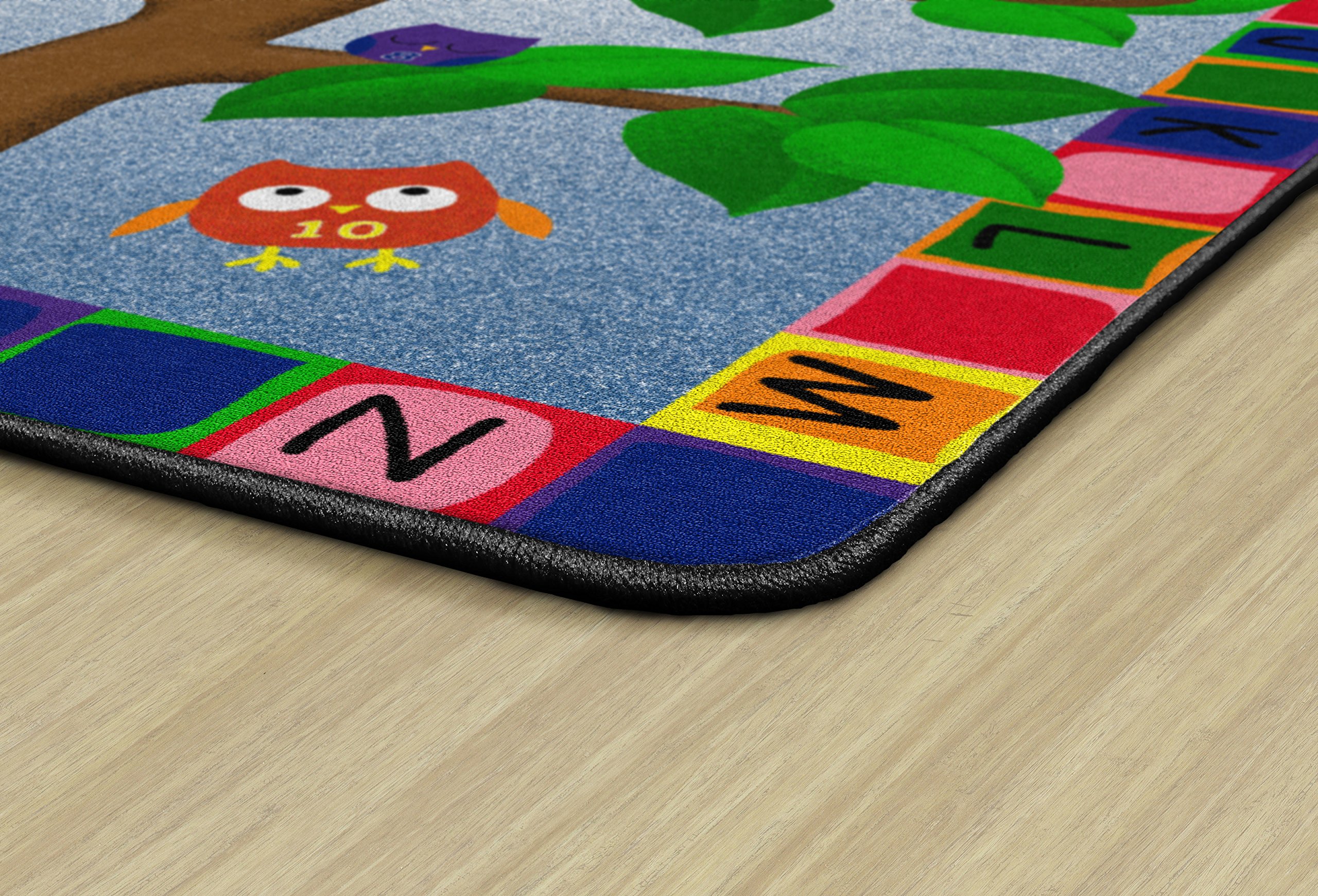 Alphabet Owls Educational Area Rug for Kids - 6' x 8'4