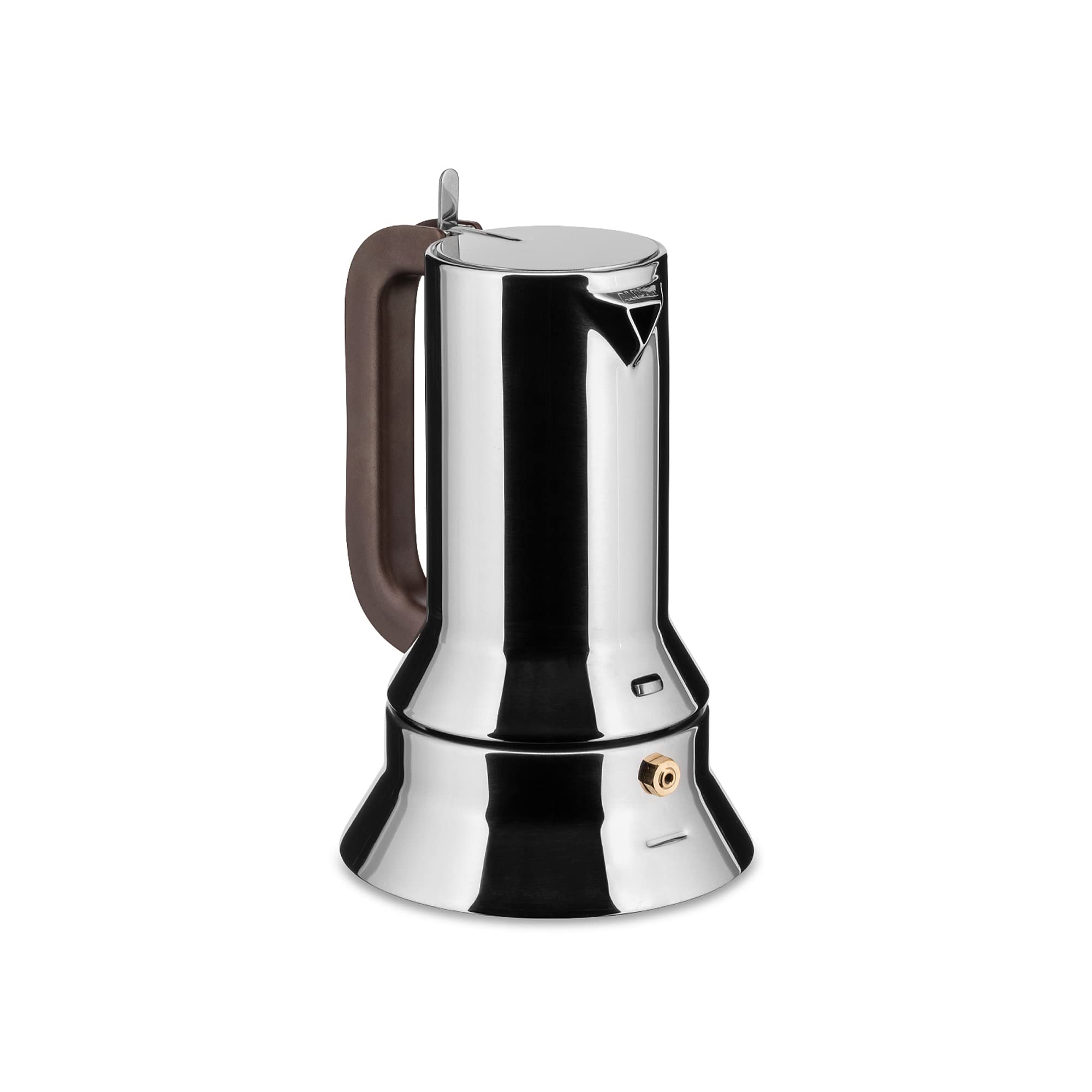 Alessi Stovetop Espresso Maker - 3 Cup Moka Pot in Silver | Italian Coffee Maker for Home & Office | Perfect for Espresso, Latte & Cappuccino