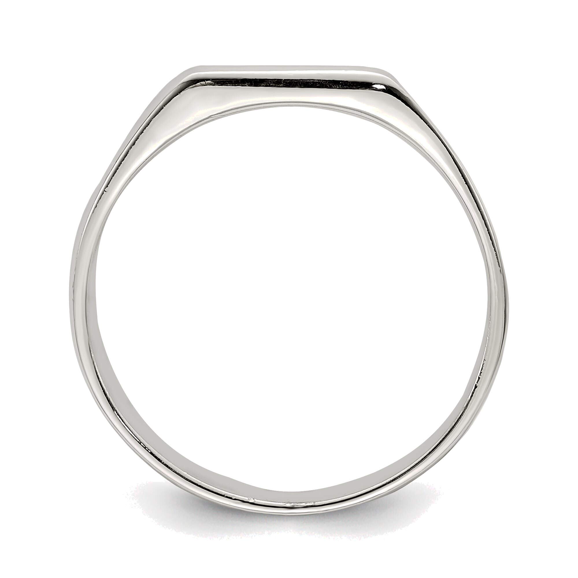 Bonyak Sterling Silver Signet Ring Size 8 - Elegant Jewelry for Men & Women