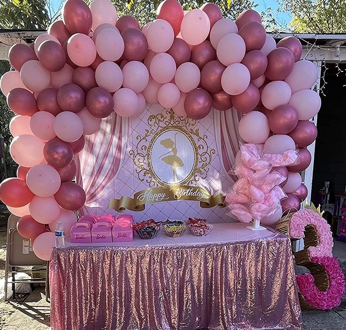 CSFOTO 10x8ft Ballerina Birthday Backdrop - Princess Party Decorations for Ballet Theme, 4th Birthday Background Banner - Perfect for Birthday Parties, Baby Showers & Dance Recitals