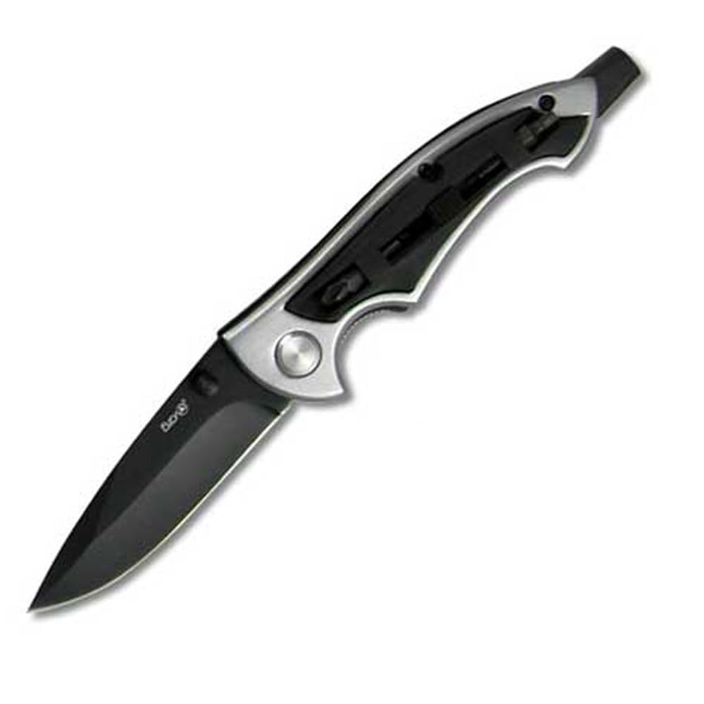 Fury Tactical Sidecar Pocket Tool Folding Knife - Compact Multi-Tool for Outdoor Survival, Camping & EDC | Heavy Duty Stainless Steel Blade with Belt Clip