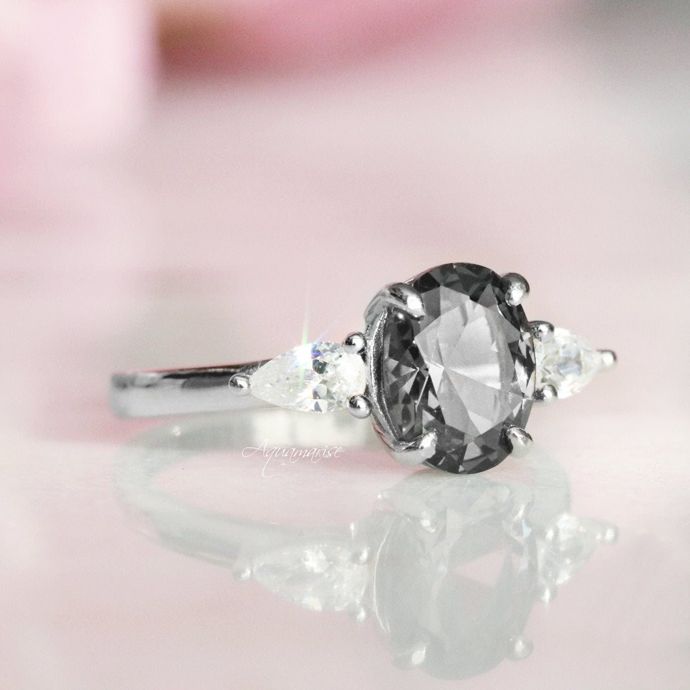 Olivia Gray Diamond Ring for Women - 925 Sterling Silver Engagement & Wedding Band - Perfect for Proposals, Anniversaries, and Special Occasions