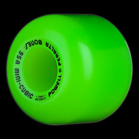 Powell Peralta MINI CUBIC 64mm 95a Skateboard Wheels - Green | High Performance Wheels for Street & Park Skating