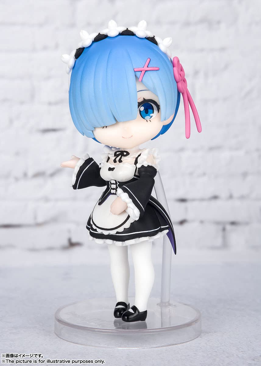 TAMASHII NATIONS Re:Zero Starting Life in Another World 2nd Season REM Bandai Spirits Figuarts Mini Anime Figure - Collectible Gift for Fans, Home & Office Display