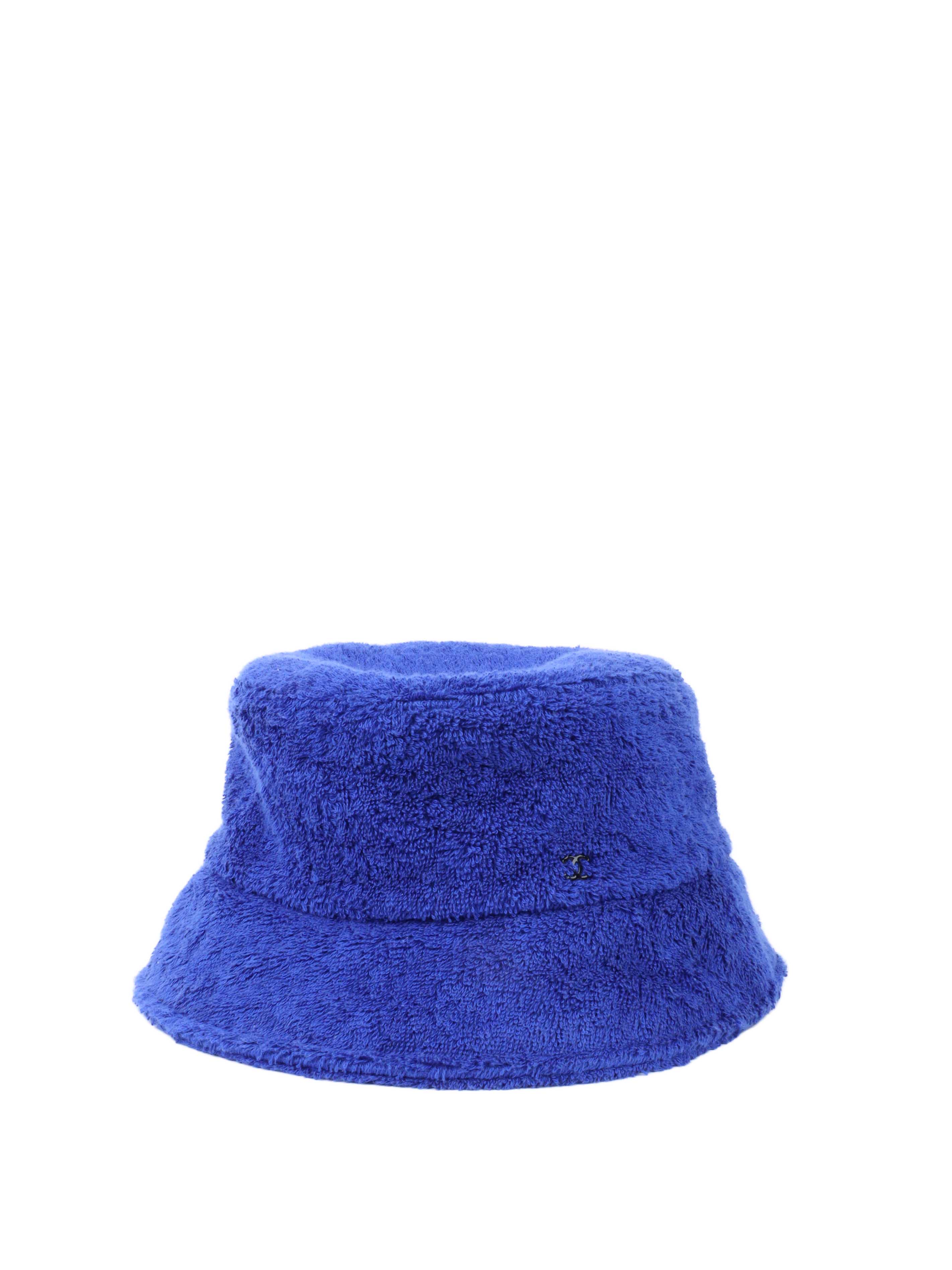 Chanel Blue Cotton Bucket Hat for Women - Fashion Sun Hat with Wide Brim for Outdoor, Beach & Summer Style
