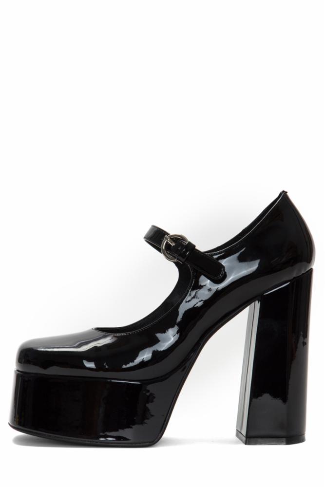 Jeffrey Campbell Women's Chillin2 Black Leather Platform Boots - Stylish & Comfortable for Casual Outings, Nightlife & Street Fashion