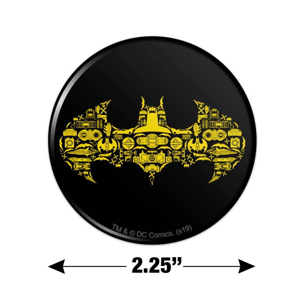 Batman Icons Logo Refrigerator Magnet - Strong Kitchen Fridge Locker Button Magnet for Home, Office, Dorm - Perfect for Decorating Fridge, Lockers, and Metal Surfaces