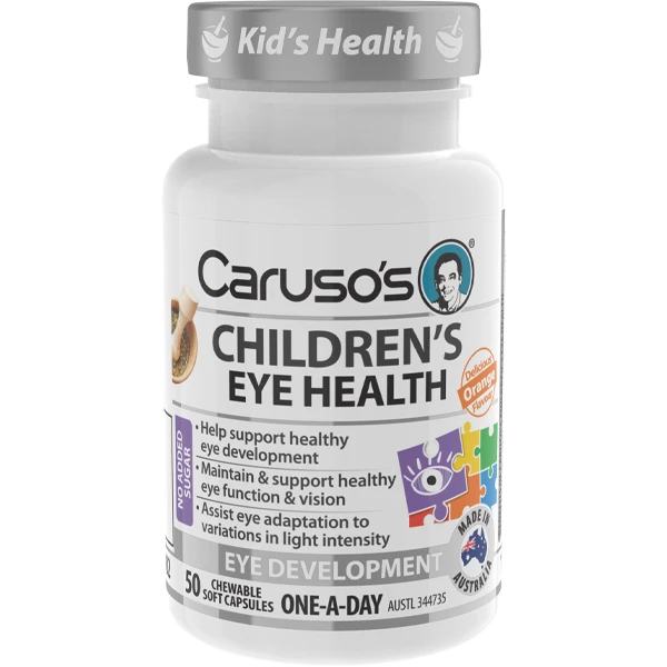 Caruso's Children's Eye Health Vitamins - Supports Vision & Immune System for Kids - Best for School, Reading & Screen Time