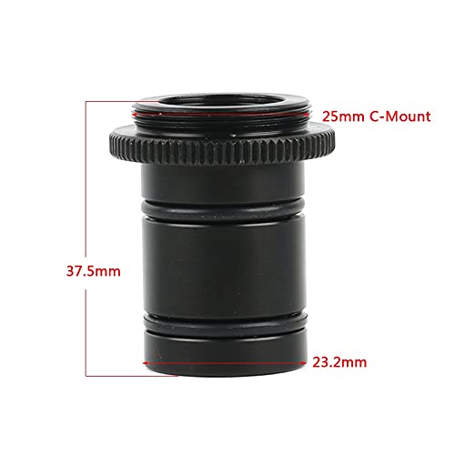 23.2mm C Mount Industrial Digital Microscope Camera Adapter Tube - 38mm CTV Stereo Microscope Lens Adapter for Scientific Research & PCB Inspection | Perfect for Electronics Repair, Jewelry Appraisal & Biological Sample Observation