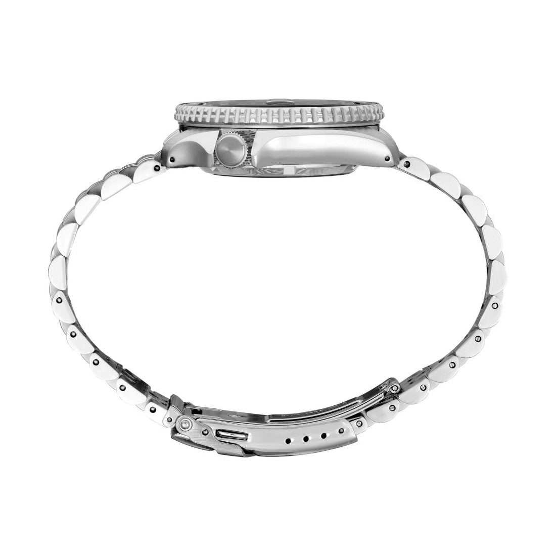SSK019 Men's 42.5mm Sports GMT Watch with Black Dial & Stainless Steel Bracelet - Perfect for Travel, Diving, and Outdoor Adventures