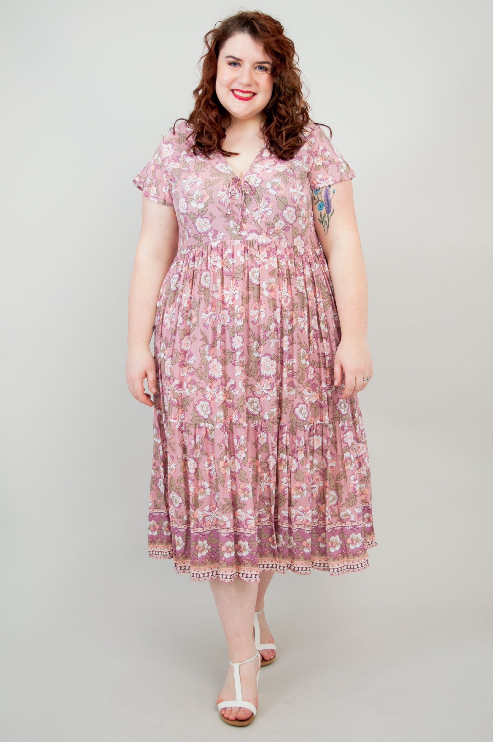 Julie Dress - Elegant Floral Print Summer Dress for Women | Perfect for Beach Vacations, Parties & Casual Outings