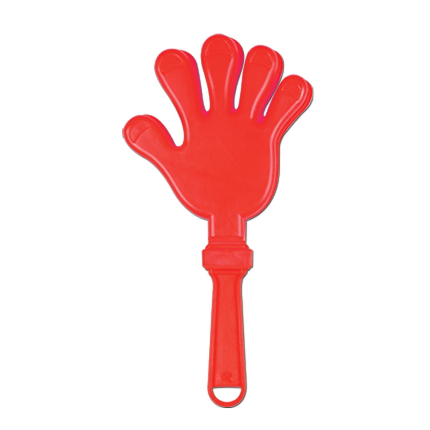 12 Pack Beistle Hand Party Clappers - Red Noise Makers for Cheering, Sporting Events & Celebrations - Perfect for Football Games, Birthday Parties & Parades