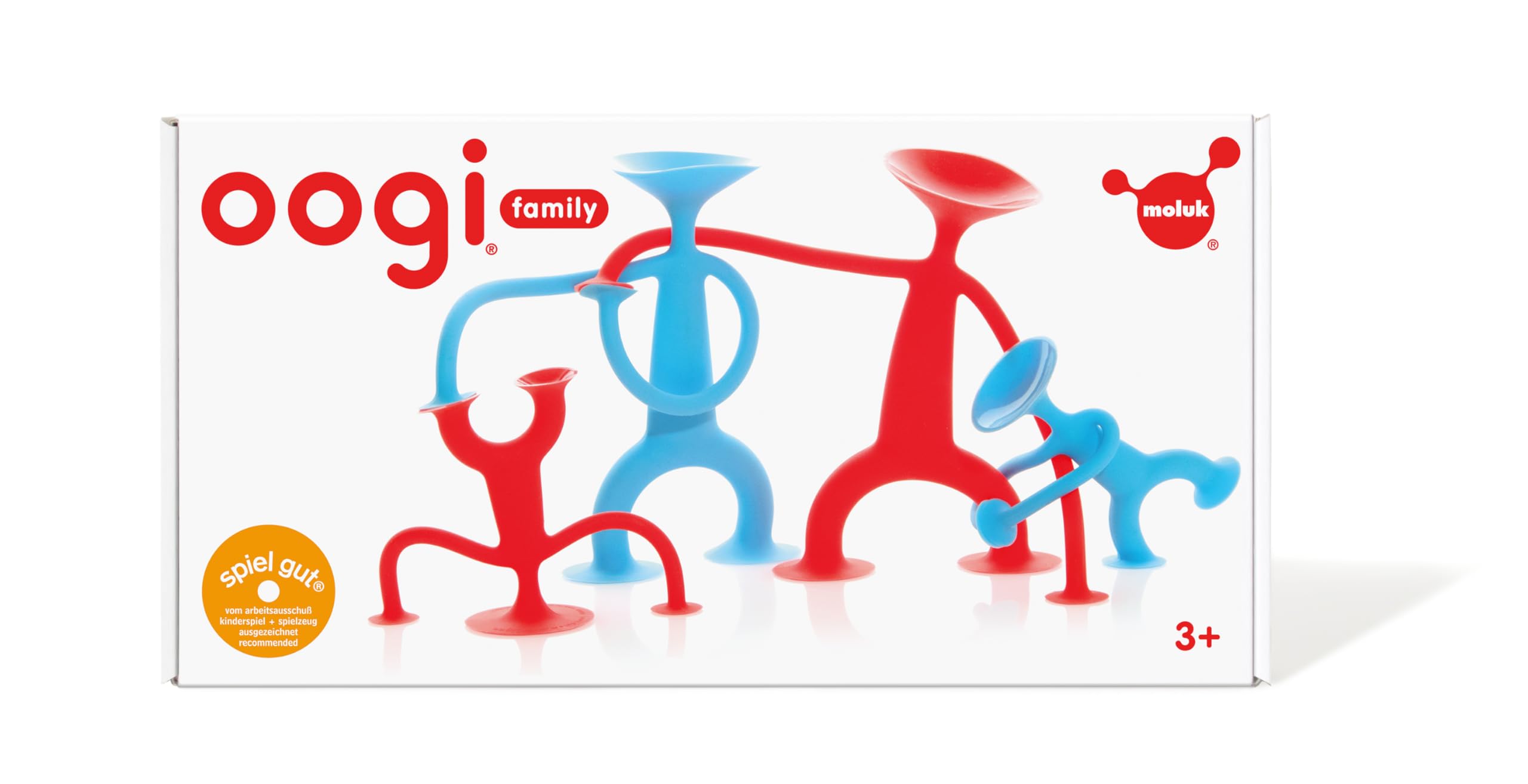 Fat Brain Toys Oogi Family by MOLUK - Red & Blue Silicone Fidget Toys for Kids & Teens - Stress Relief, Sensory Play, Classroom & Home Use
