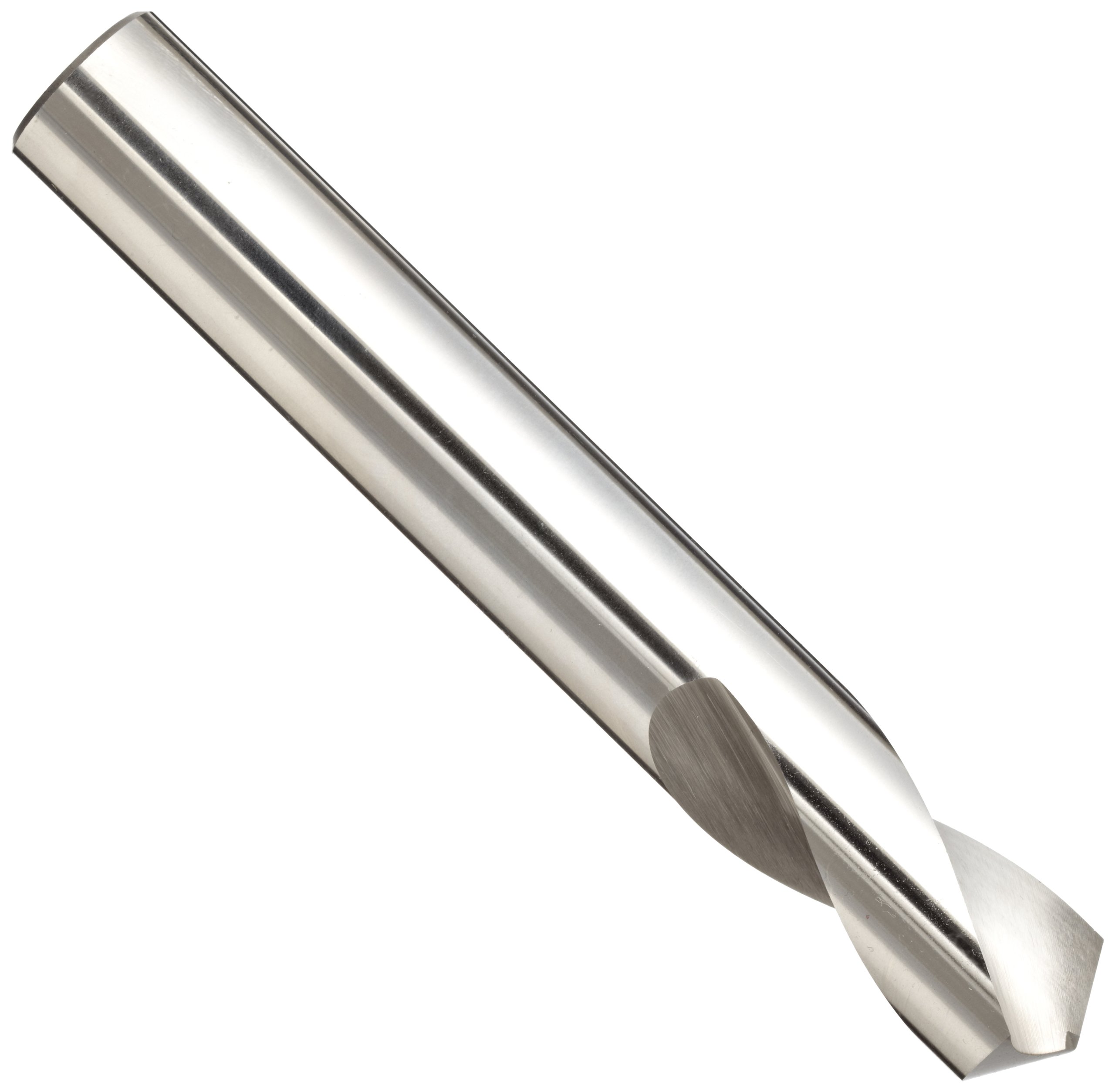 YG-1 High Speed Steel NC Spotting Drill Bit - Uncoated Bright Finish, Straight Shank, Slow Spiral 120° Angle, 3/4