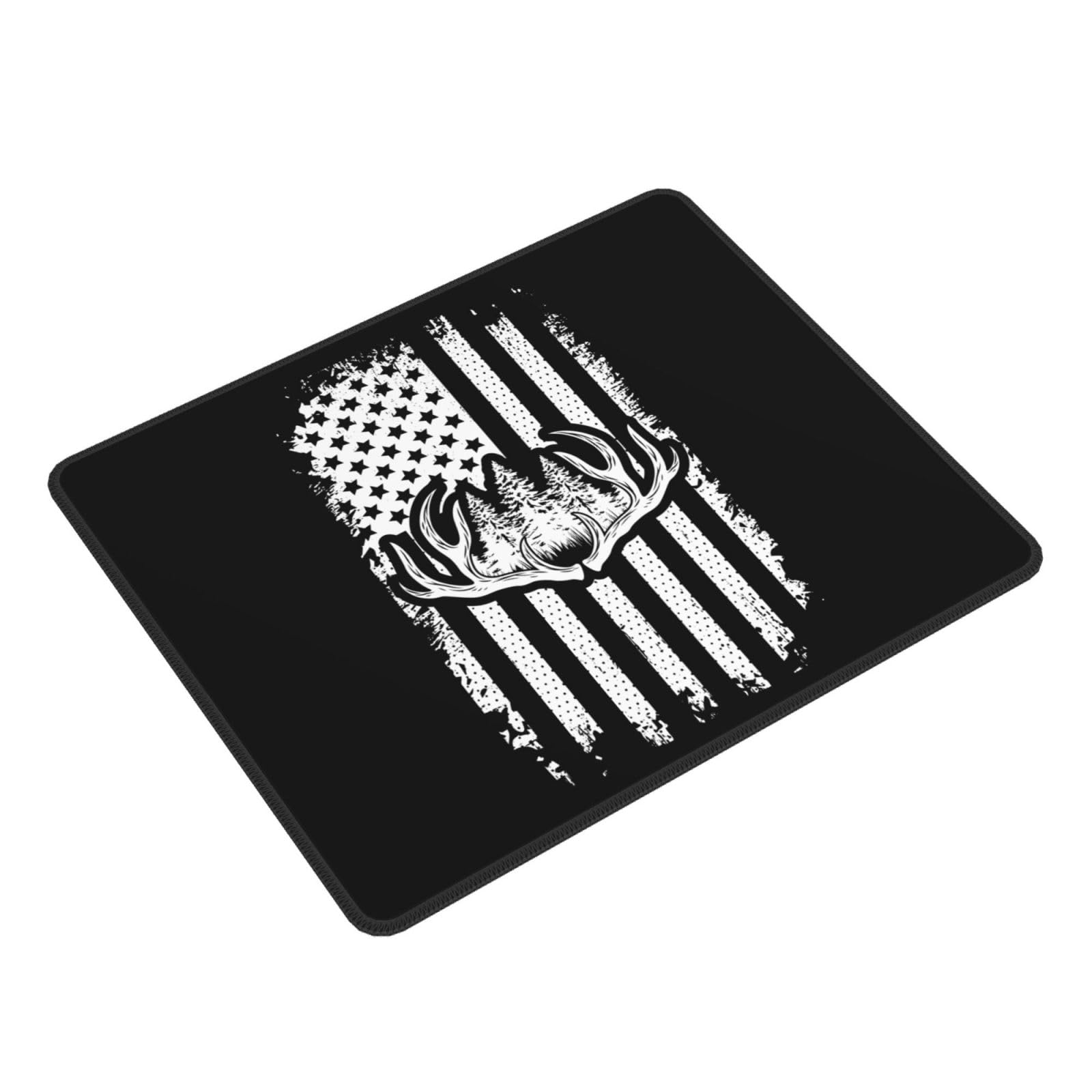 SIYTUAU American Flag Hunting Mouse Pad - Waterproof, Non-Slip Rubber Base for Laptop & Office Use (10x12 inches) - Perfect for Gaming, Work & Home Office Setup