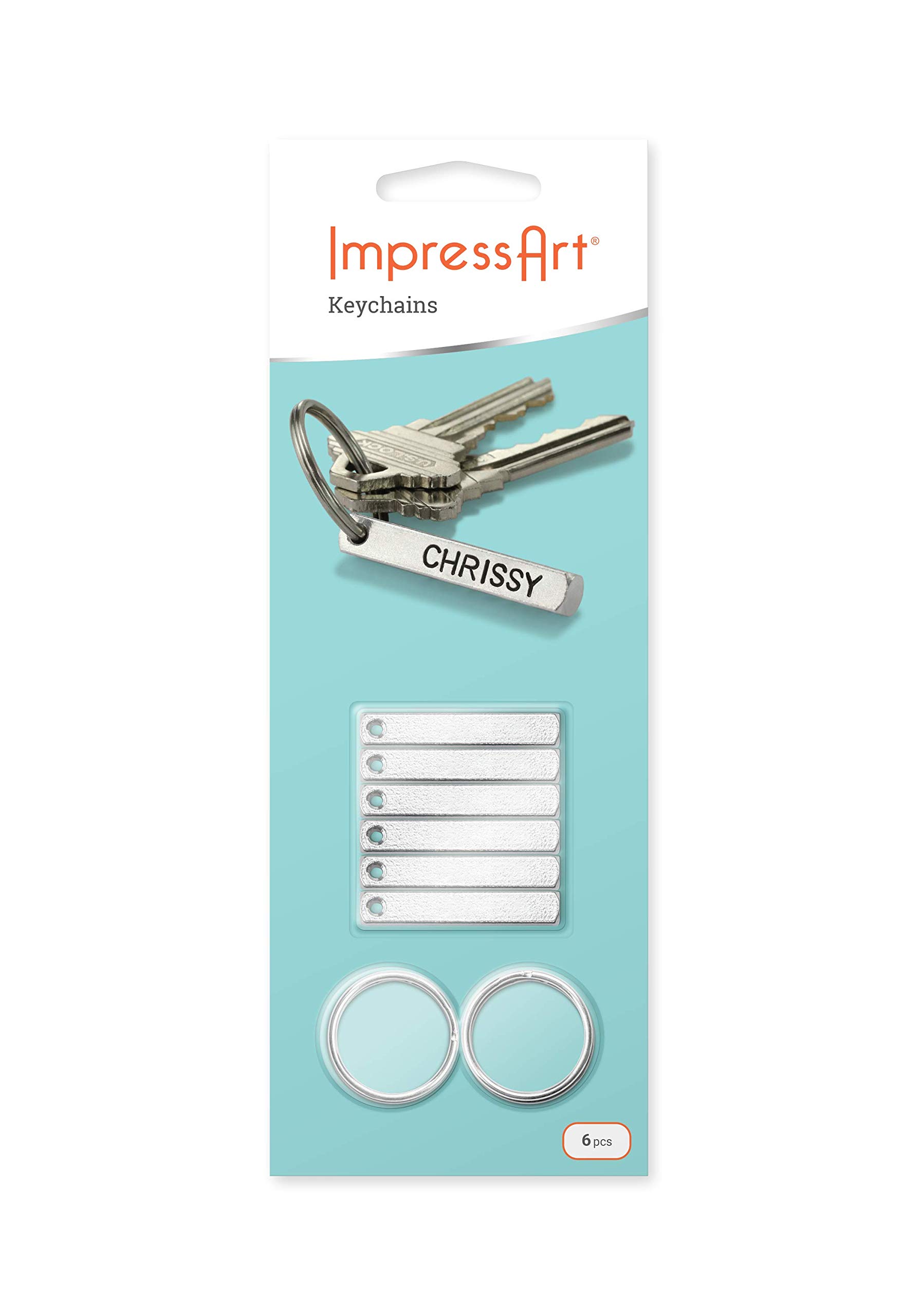 ImpressArt DIY Metal Keychain Blanks Kit - Personalized Engraved Gift for Women & Men - Perfect for Jewelry Making, Craft Projects, and Custom Gifts