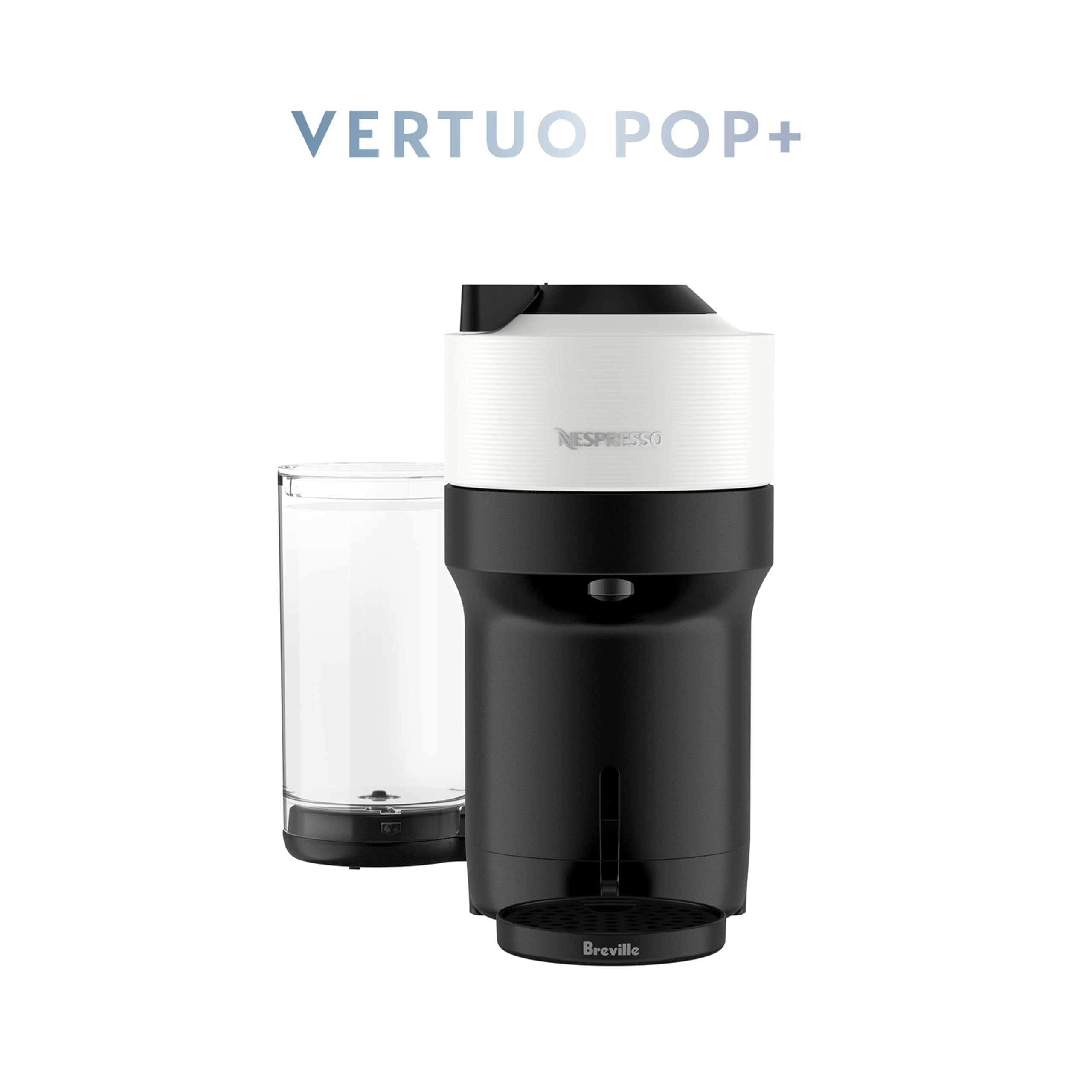 Nespresso Vertuo Pop+ Coffee and Espresso Machine by Breville - Compact Single-Serve Pod Brewer, Coconut White | Perfect for Home, Office & Small Spaces