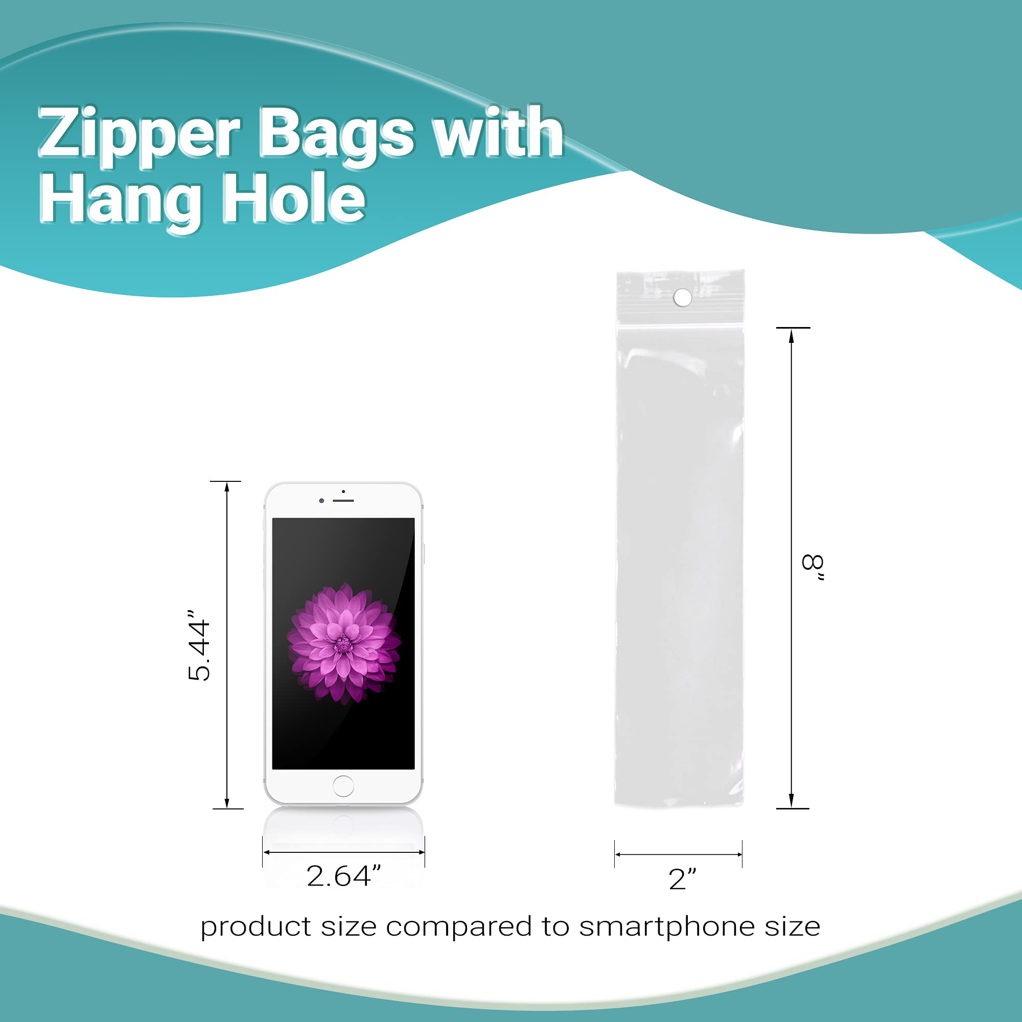 1000 Pack Clear Reclosable Zipper Bags 2