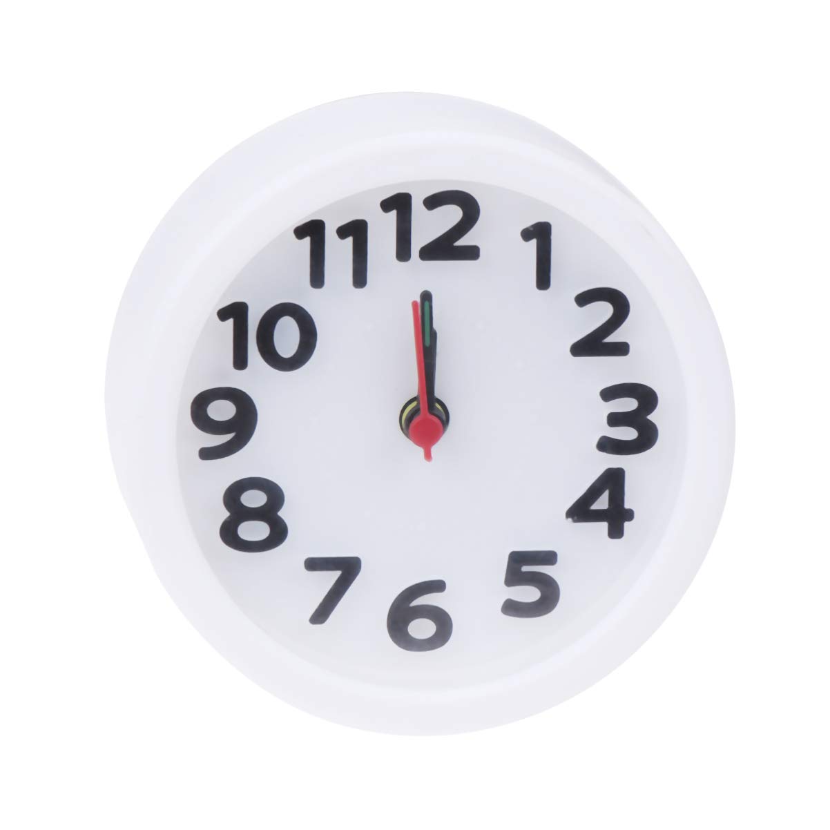 BESPORTBLE Luminous Alarm Clock - Small Wall Mounted or Desktop Clock with Glow-in-the-Dark Hands for Kids & Students - Battery-Free White Clock for Bedroom, Study Room & Nightstand Use