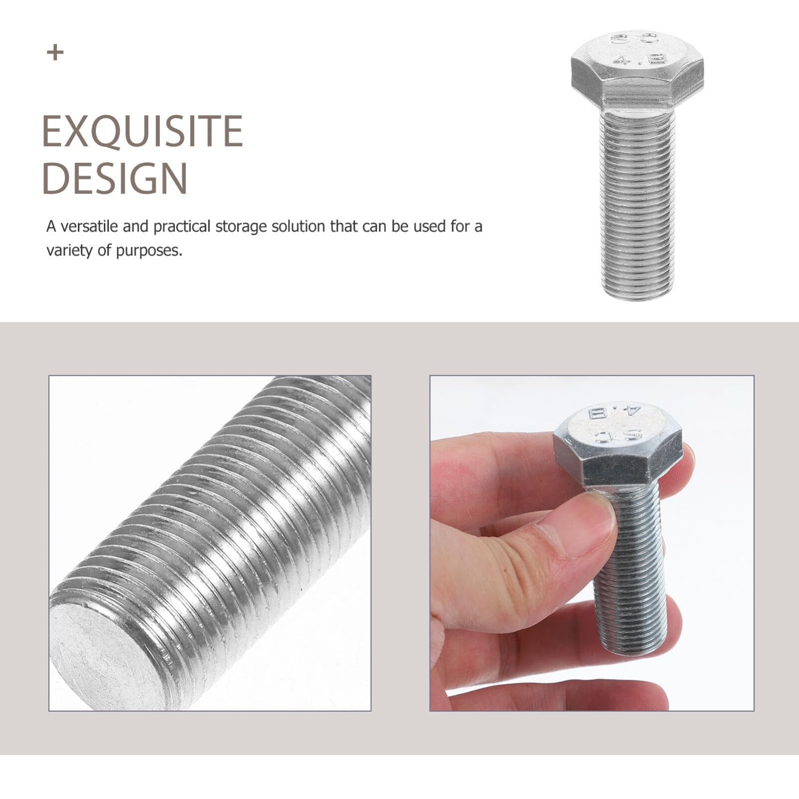 Uonlytech Secret Bolt Container - Hidden Metal Screw Storage Box for Cash, Jewelry & Valuables | Diversion Safe Stash Case | Small Silver Pill Box for Money Hiding | Perfect for Home Security, Travel & Emergency Use