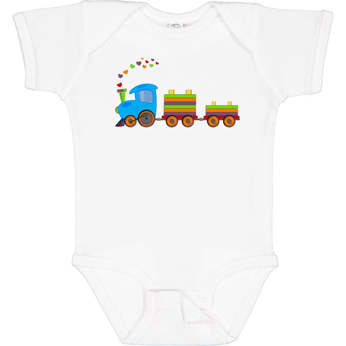 Inktastic Colorful Toy Train Baby Bodysuit - Soft Cotton Cute Onesie for Infants & Toddlers - Perfect for Playtime, Photo Shoots & Everyday Wear