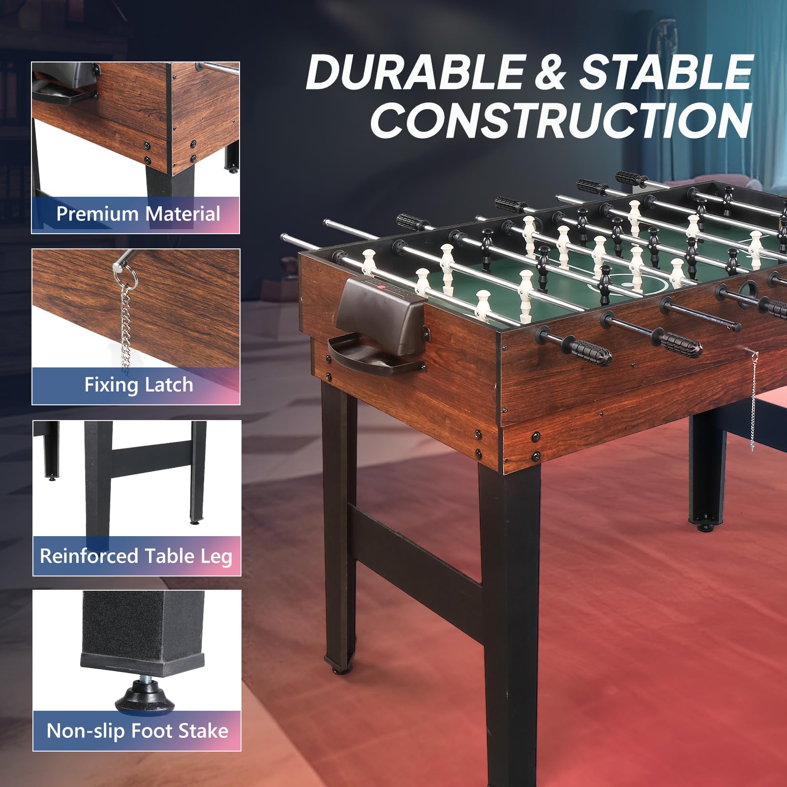 PEXMOR 10-in-1 Multi Game Table for Adults - 48