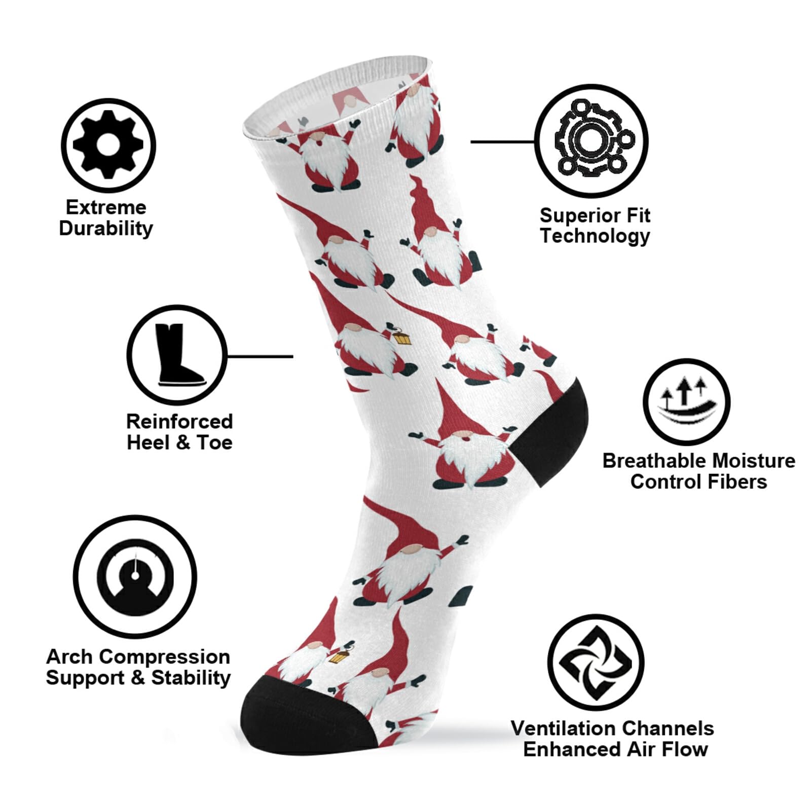 Senya Women's Casual Crew Socks - Soft Vintage Tiger & Leopard Animal Print Athletic Socks with Rose Flowers - Perfect for Running, Yoga & Everyday Wear