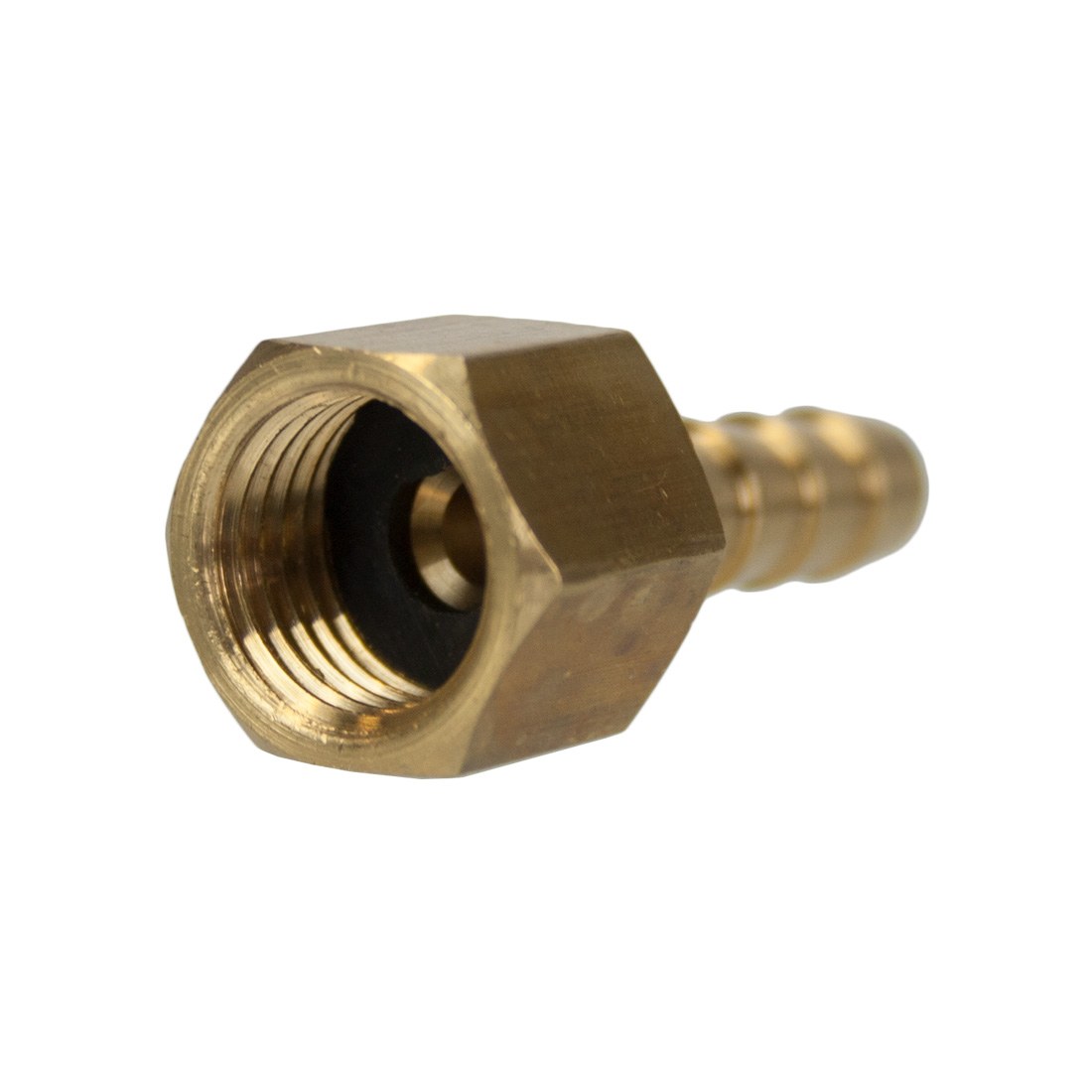Brass Tucker Hose Insert with Female Swivel - Heavy Duty Garden & Irrigation Fitting for Watering Systems, Sprinklers, and Outdoor Use