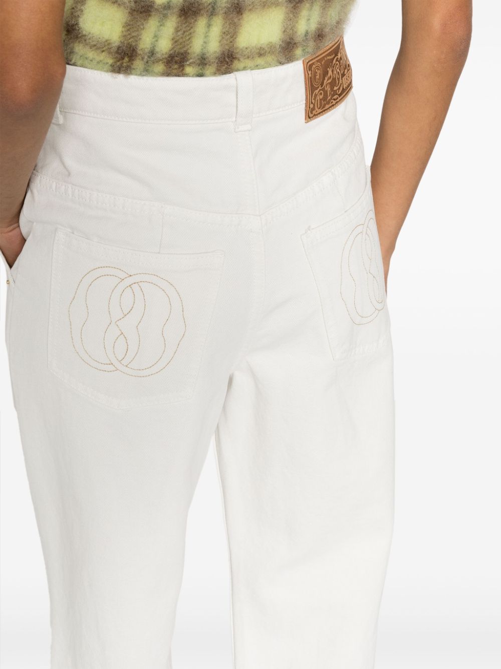 Bally Women's White Trousers - Classic Slim Fit Dress Pants for Office, Business & Formal Occasions