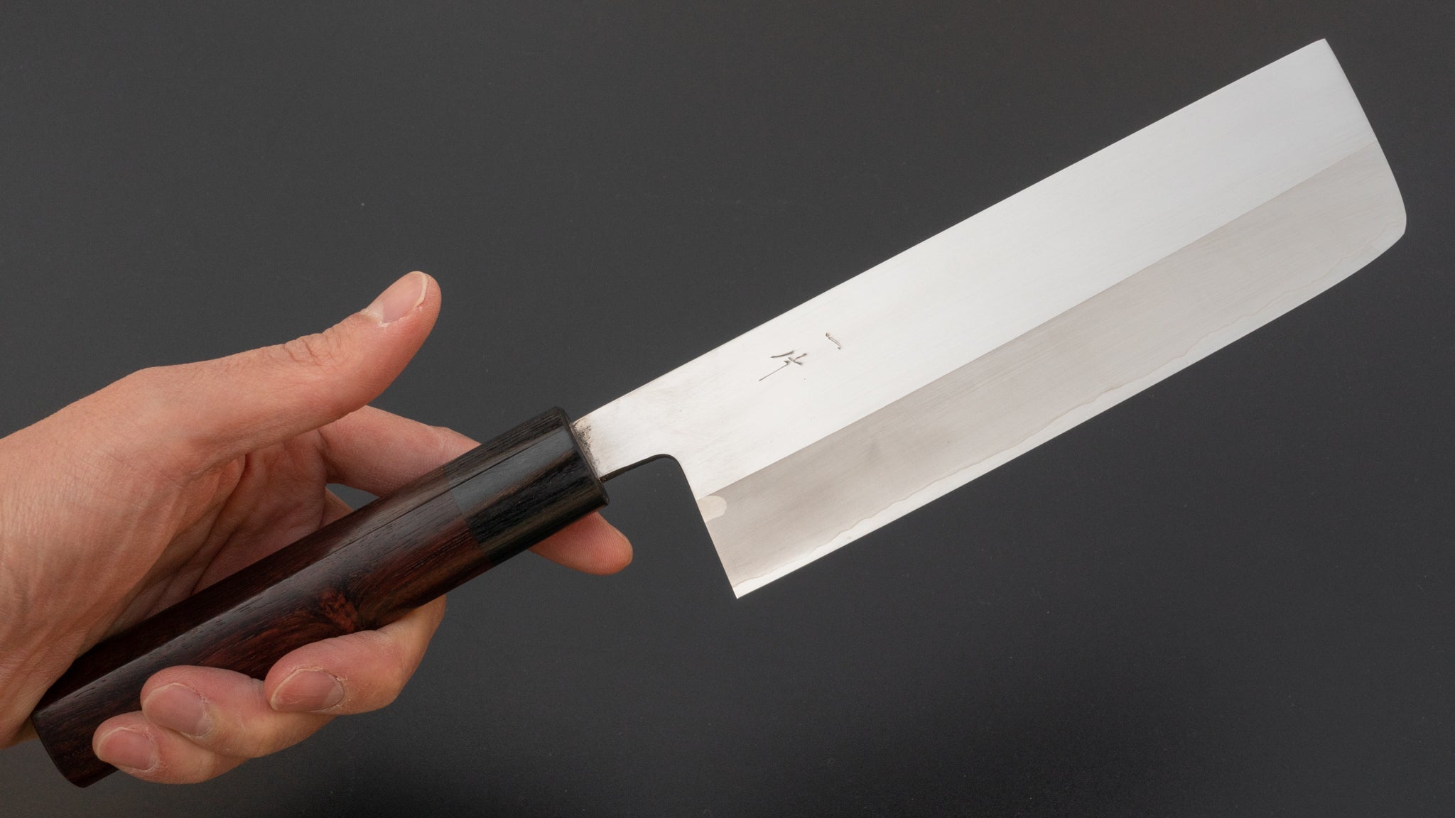 Hitohira TP Nakiri Japanese Vegetable Knife 160mm with Rosewood Handle - Perfect for Slicing, Dicing & Chopping Vegetables in Professional Kitchens & Home Cooking