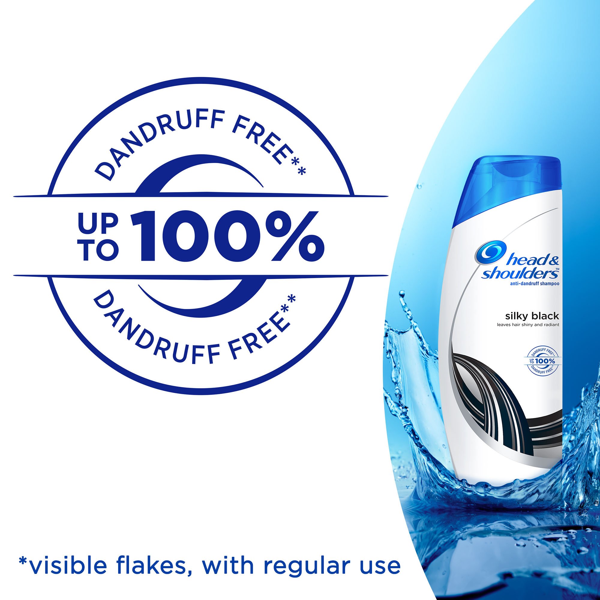 Head & Shoulders Silky Black Shampoo 72ml - Anti-Dandruff & Hair Strengthening Formula for Smooth & Shiny Black Hair - Perfect for Daily Use & Travel Size
