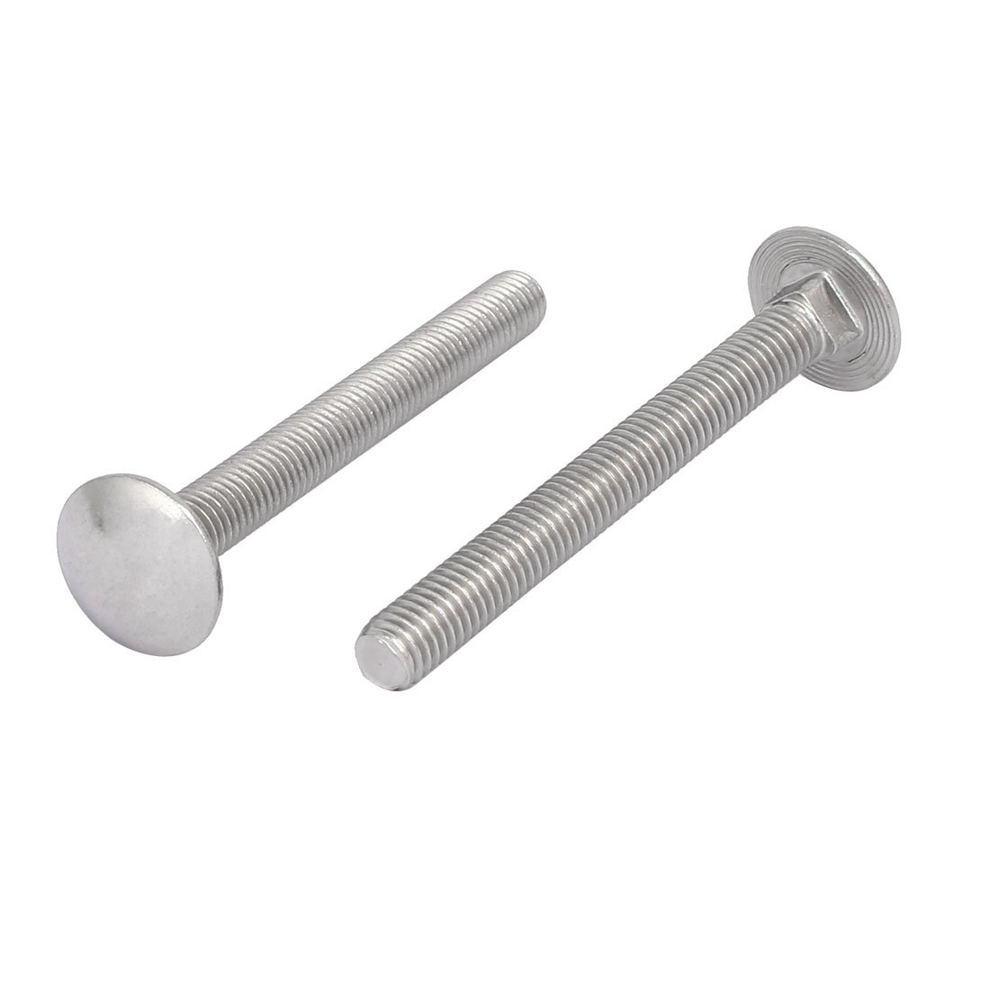 304 Stainless Steel M8 x 75mm Square Neck Carriage Bolts with Nuts - DIN603 Standard, 10PCS Set for Outdoor Furniture & Construction Projects