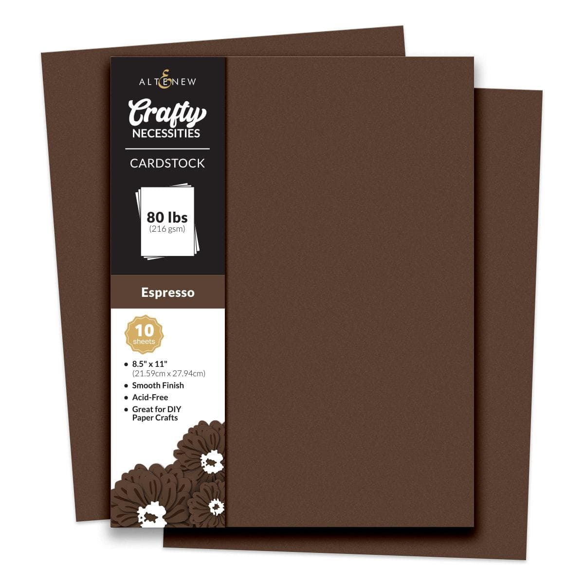 Premium Espresso Cardstock - 10 Sheets for Scrapbooking, Card Making & DIY Crafts - Perfect for Wedding Invitations, Greeting Cards & Home Decor Projects