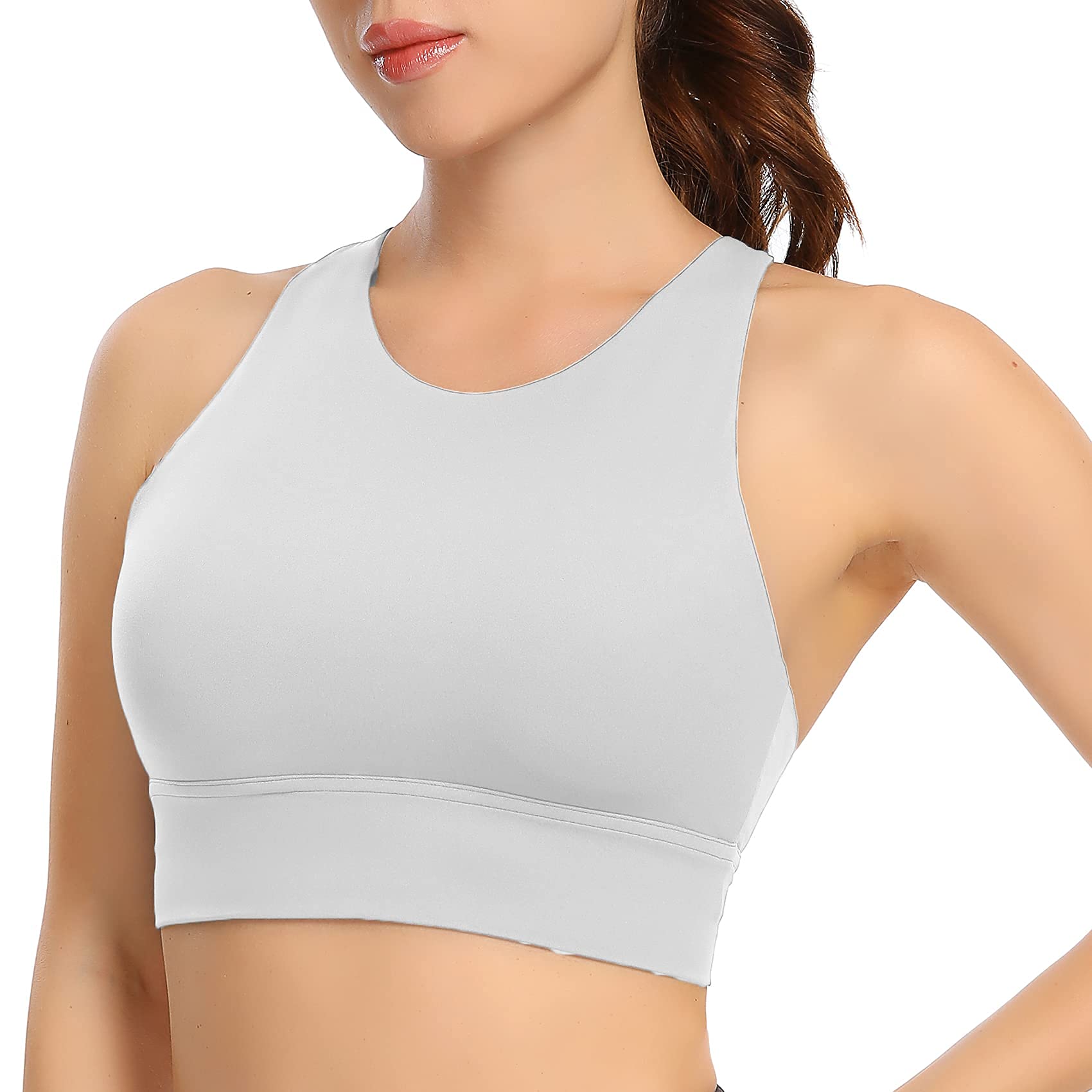 Lemedy Women's Medium Support Sports Bra - Padded Strappy Yoga Tank Top for Workout & Fitness | Gym, Running, Yoga & Activewear