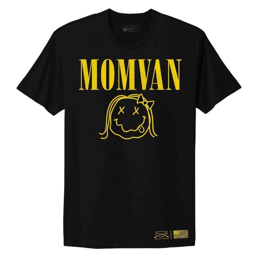 Women's MomVan Boyfriend Fit T-Shirt - Black | Comfortable & Stylish Casual Wear for Everyday Outings & Relaxing at Home