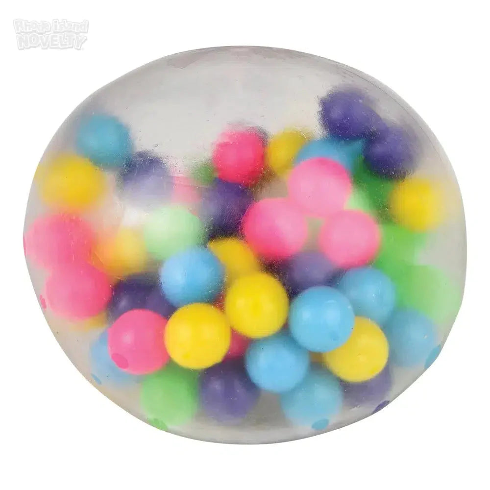 Stress Relief Squeeze Balls for Adults & Kids - 4 Pack Soft Molecule Sensory Fidget Toys for Anxiety, ADHD, Autism - Office, Classroom, Travel & Home Use