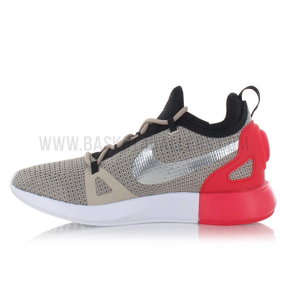 Nike Women's Duel Racer Knit Running Shoes - String/Chrome-White Ficelle/Blanc/Chrome - Size 8.5 | Lightweight & Breathable for Jogging, Gym Workouts & Casual Wear
