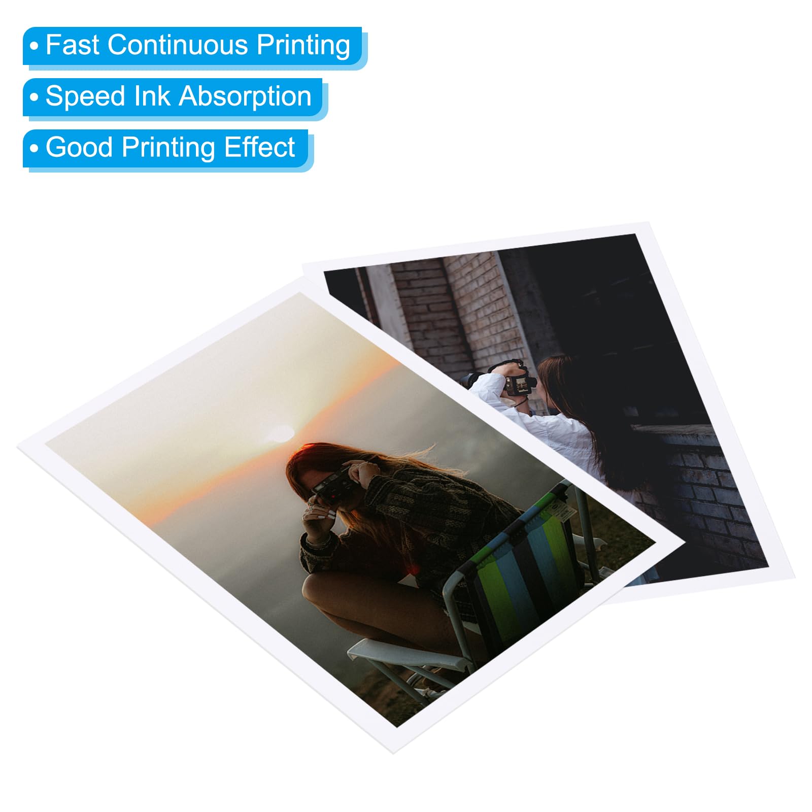 PATIKIL 5x7 Photo Paper 100 Sheets - 200GSM Glossy Printer Paper for Home & Office Photos