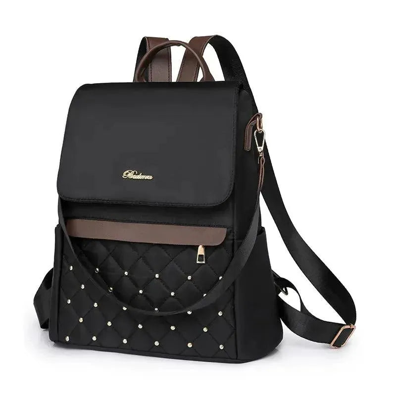 Vintage Soft Leather Women's Shoulder Backpack - Stylish & Durable Handbag for Work, Travel & Daily Use