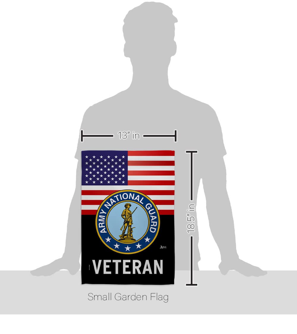 US Army Veteran Garden Flag Set with Stand - Double-Sided Military Yard Banner for Home Decor