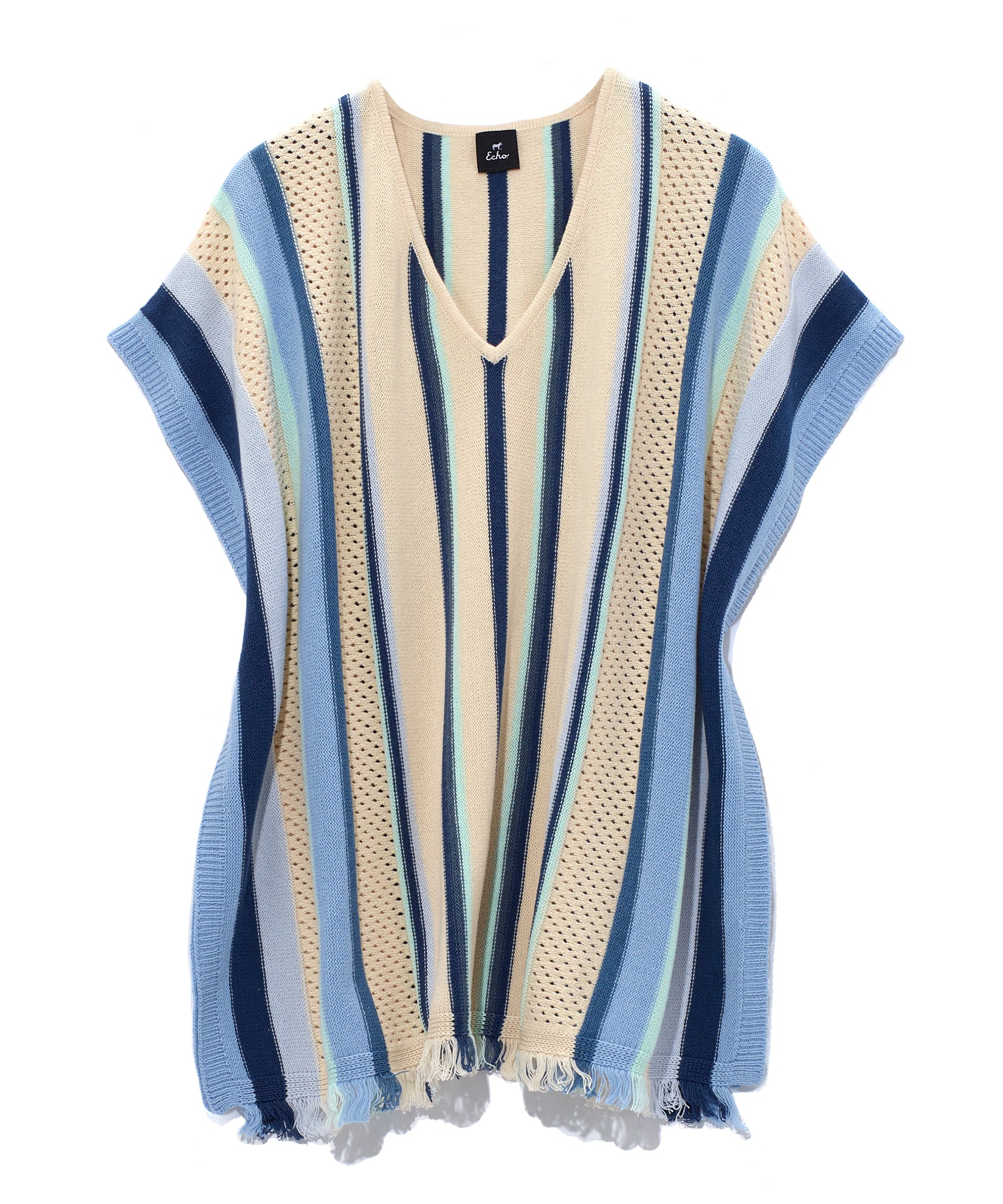 Baja Stripe Poncho - Soft & Cozy Mexican Blanket Poncho for Women & Men - Perfect for Beach, Festival, and Outdoor Adventures