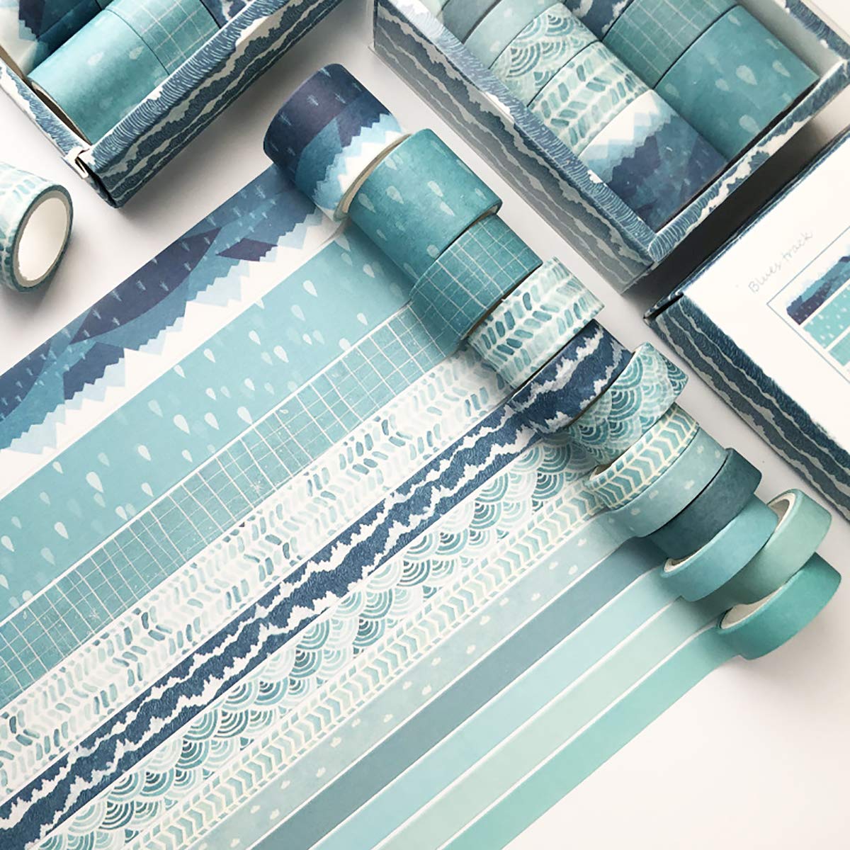 Vilihkc 12 Rolls Decorative Washi Tape Set - Colorful Masking Tapes for Kids Crafts, Scrapbooking, Bullet Journaling, DIY Gift Wrapping & Home Office Decor | Perfect for School Projects, Party Decorations & Creative Art Designs