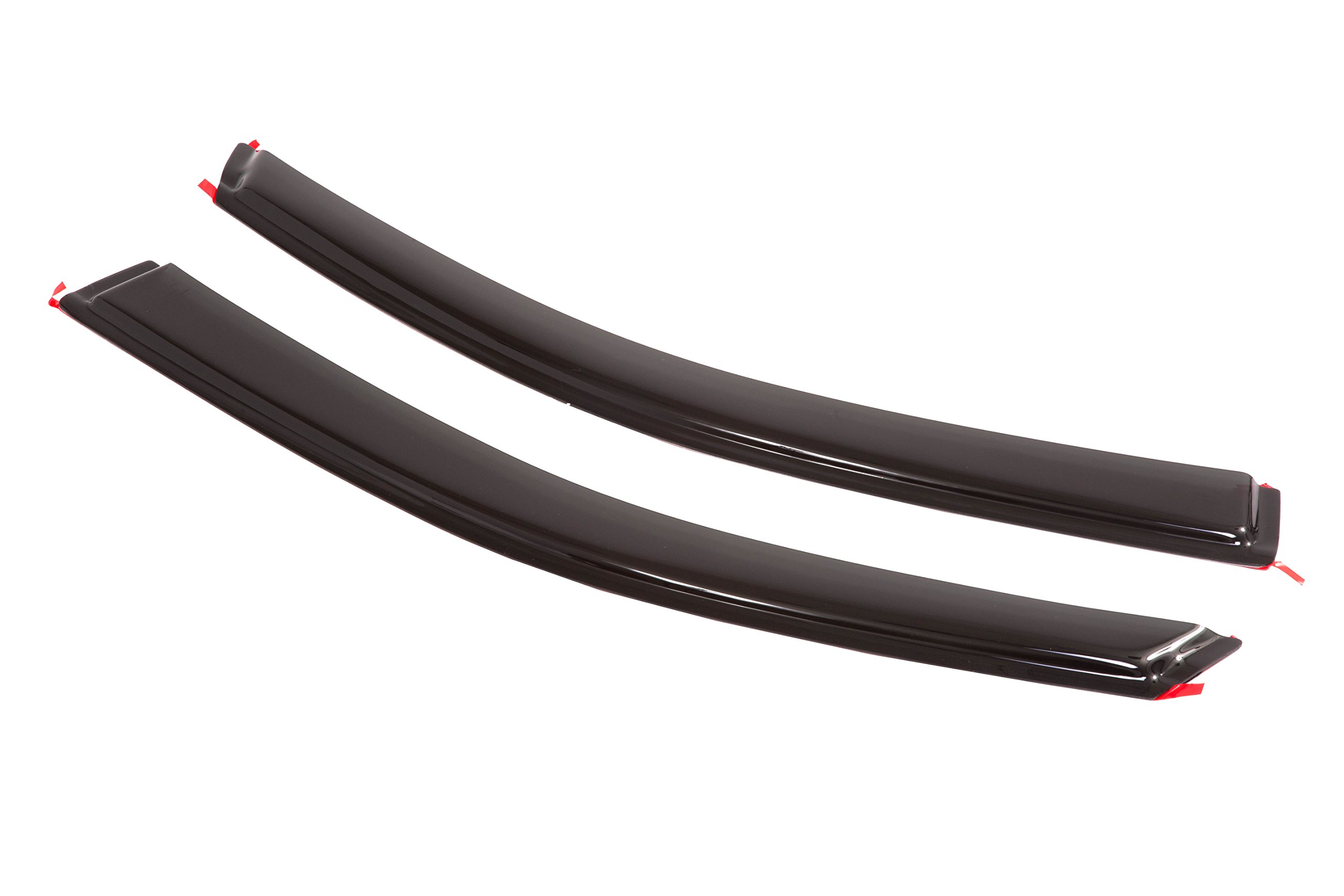 GM Accessories 23334325 Black Extended Cab Front Tape-On Window Weather Deflectors - Rain & Wind Protection for Trucks & SUVs