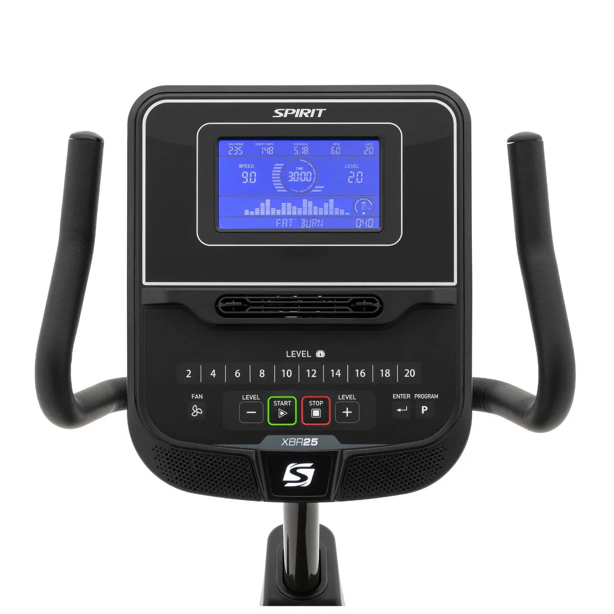 Spirit XBR25V2 Recumbent Exercise Bike for Home Gym - Low Impact Workout Machine for Seniors & Rehabilitation - Perfect for Cardio Training & Indoor Cycling