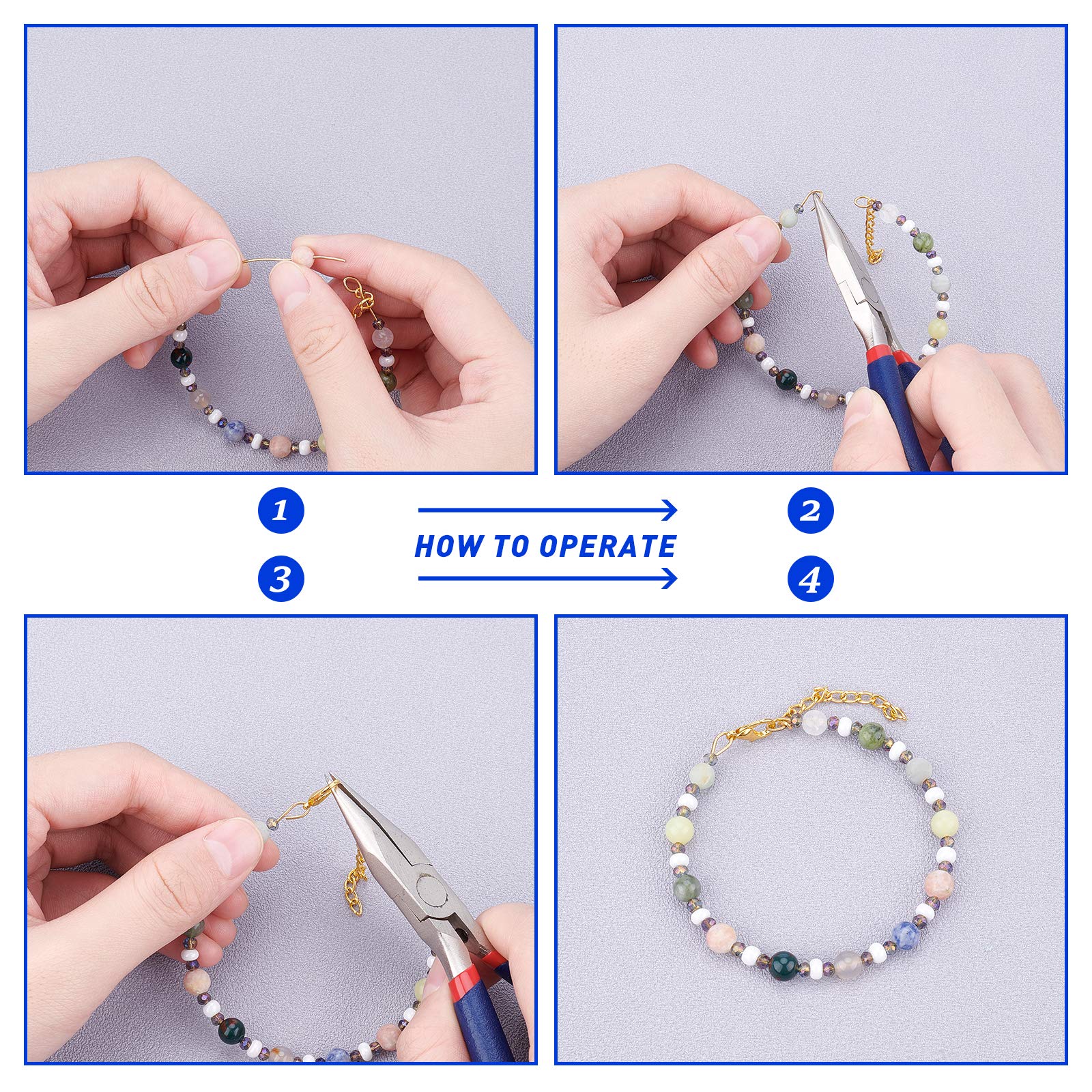 750Pcs 6mm Natural Gemstone Beads for DIY Jewelry Making - Loose Stone Beads for Bracelets, Necklaces & Craft Projects (Birthstone, Healing Crystal, Beading Supplies)