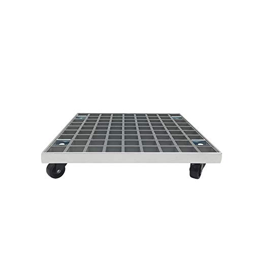 Heavy Duty Rectangle GFRP Plant Pot Trolley with Wheels - 69x46cm Large Plant Mover Dolly for Outdoor & Indoor Garden, Flower Pots - Gray - Perfect for Moving Heavy Planters, Repositioning Potted Plants, and Easy Garden Maintenance
