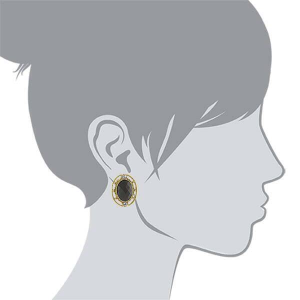 1928 Crystal Accent Oval Clip-On Earrings for Women - Vintage Style Fashion Jewelry - Perfect for Weddings, Parties & Special Occasions