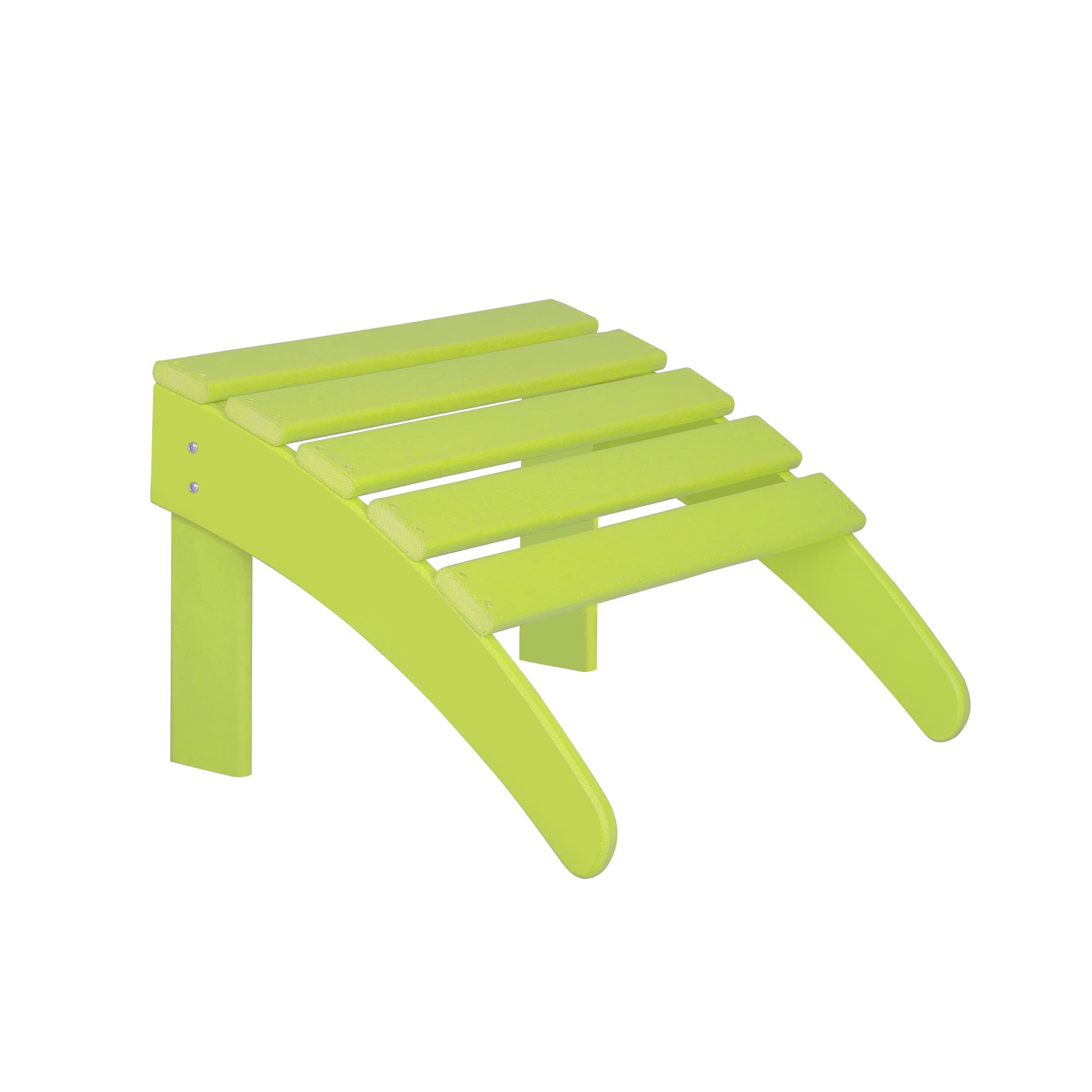 HDPE Adirondack Chair Set with Ottoman & Table - Outdoor Patio Furniture for Garden, Backyard