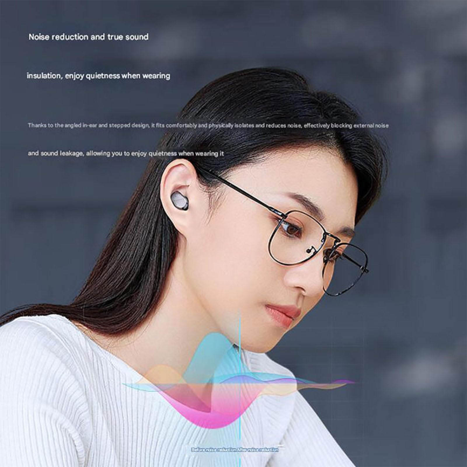 Echo Buds 2024 Edition - Wireless Bluetooth Earbuds with LED Power Display, IPX7 Waterproof, Noise Cancelling for Sports & Gym - Perfect for Running, Workouts & Travel (1pc)
